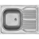 Single-bowl steel sink with drainer - built-in ZM6_0110