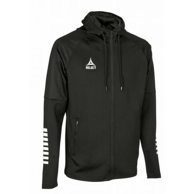 3. SELECT Monaco black v24 zip-up football training sweatshirt with hood