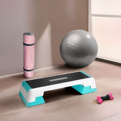 4. AS007 WHITE/MINT AEROBICS STEP HMS PREMIUM