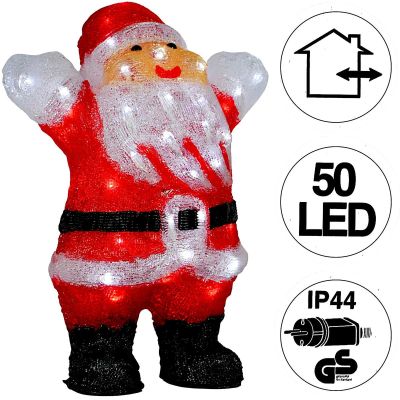 5. DECORATIVE FIGURINE SANTA CLAUS 50 LEDS HEIGHT: 40 CM ACRYLIC