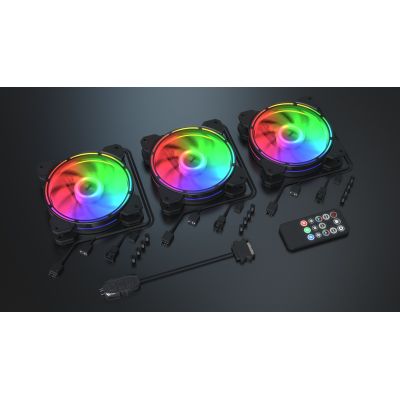 12. KRUX Lunar ARGB KIT 3x120 MM Fan Set