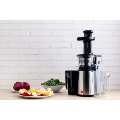 19. ELDOM SLOW JUICER PJ400 400W SILVER-BLACK, BPA FREE AUGER 80 [RPM]
