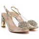 4. Transparent Gold Heeled Sandals D&A MR62-9077