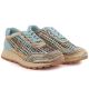 4. Women's openwork shoes in blue and beige Artiker 58C1289