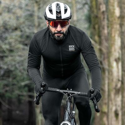 4. Rockbros TLWT001 ROAD TO SKY windproof insulated cycling jersey M - black