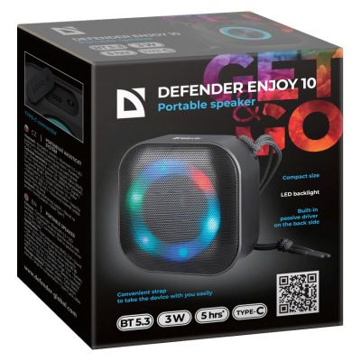 4. DEFENDER ENJOY 10 BLUETOOTH SPEAKER BLACK