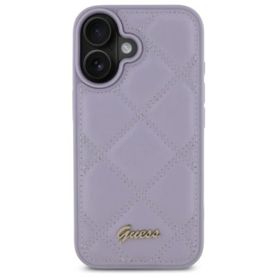 3. Guess Quilted Metal Logo case for iPhone 16 - light purple