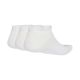 2. adidas Thin&Light Essentials Low Cut Socks, 3-Pack, White JZ0533
