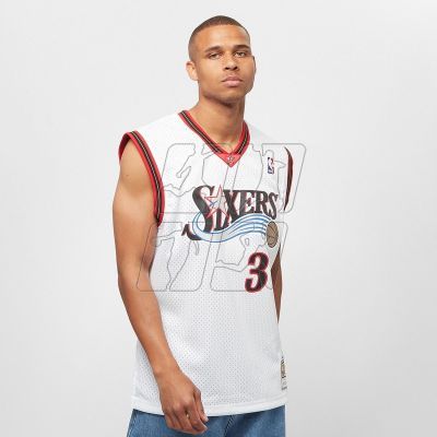 2. Mitchell &amp; Ness NBA Swingman Home Jersey 76ERS 00 Allen Iverson M SMJYGS18200-P76WHIT00AIV