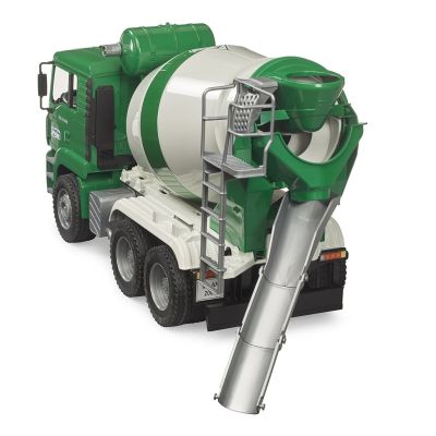 4. MAN TGA concrete mixer white and green BRUDER