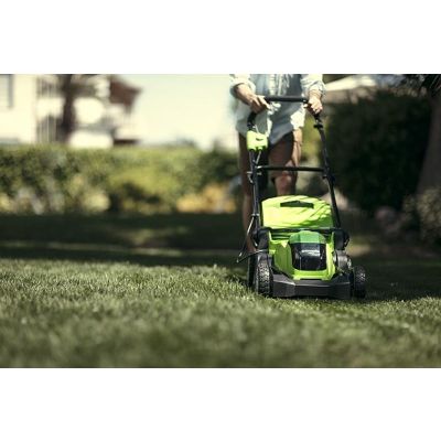 3. 40V Lawnmower 41cm GREENWORKS G40LM41K4 - Charger + 4Ah Battery Set - 2504707UB