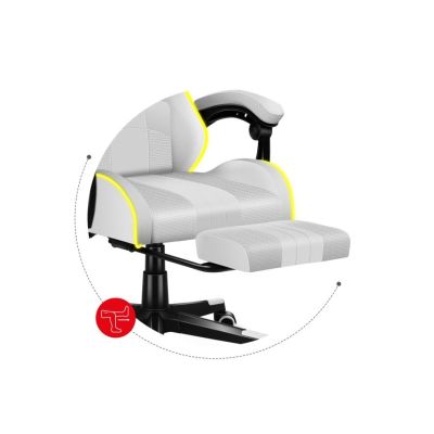 21. Huzaro Force 4.7 RGB White Gaming Chair