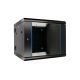 Extralink 6U 600x600 AZH Black wall-mounted rack cabinet, two-section