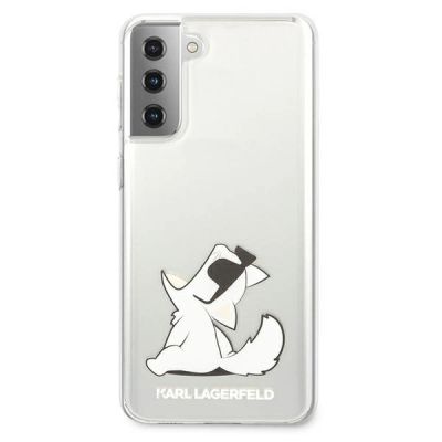 3. Karl Lagerfeld Choupette Fun Case for Samsung Galaxy S21+ - Transparent