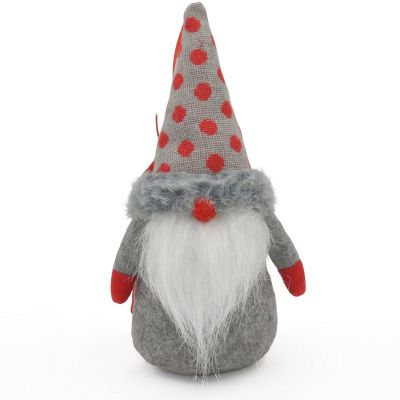 8. DECORATIVE SANTA CLAUS WITH GIFT BAG 20CM GRAY