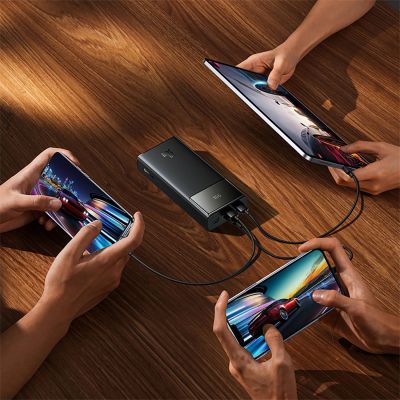 11. Baseus Star-Lord 30000mAh 30W Powerbank with Display and Baseus Simple USB-A - USB-C 3A 30cm Cable - Black