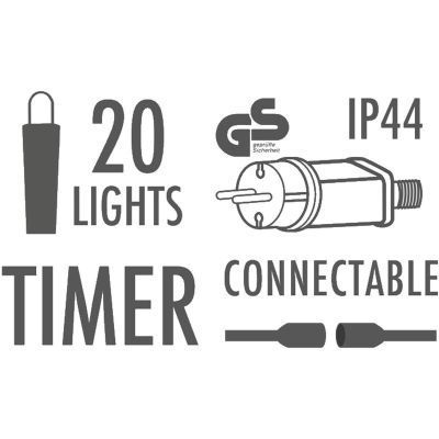 23. GARDEN GARLAND PARTY LIGHT 20LED A60 TIMER COMBINABLE