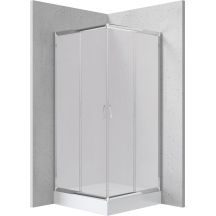 Square shower cabin with shower tray 80x80 cm