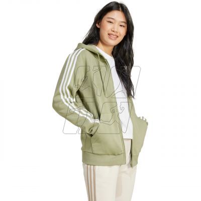 6. adidas Essentials 3-Stripes Full-Zip Fleece Sweatshirt W JP2352