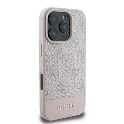 4. Guess 4G Bottom Stripe Case for iPhone 16 Pro Max - Pink