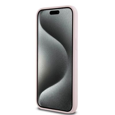 5. Karl Lagerfeld Silicone Karl&Choupette MagSafe Case for iPhone 15 Pro - Pink