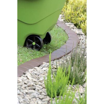 2. GARDEN PALISADE EDGE FLAT CUBE 3.8M BROWN