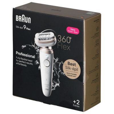 20. BRAUN Silk-epil 9-011 3D IPL Epilator, Wet and Dry, White, Gold
