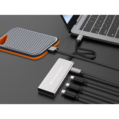 6. Conceptronic HUBBIES16G USB 3.2 Gen 2 (3.1 Gen 2) Type-C Hubs and Hubs 10000 Mbit/s Gray
