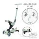 Three-wheeled scooter with a ride-on seat GO•UP DELUXE LIGHTS ECOLOGIC 360 (697-505)