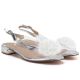 4. Transparent women’s sandals with silver embellishment D&A MR62-9072