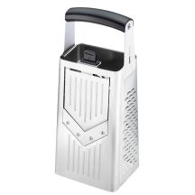 GEFU 10761 Manual Grater/Spiralizer Grater with Container Black, Silver