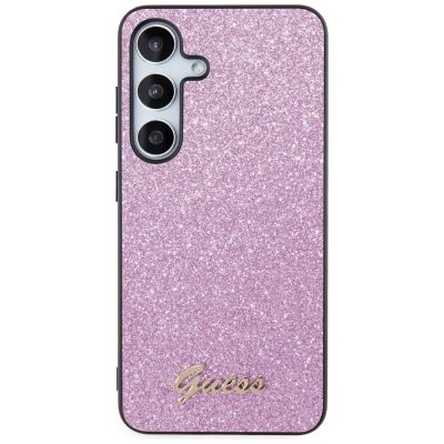 11. Guess Glitter Script case for Samsung Galaxy S24+ - purple