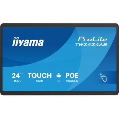 2. iiyama TW2424AS-B3P signage display Interactive flat panel 60.5 cm (23.8") Wi-Fi 450 cd/m2 Full HD Black Touchscreen Embedded processor Android 24/7
