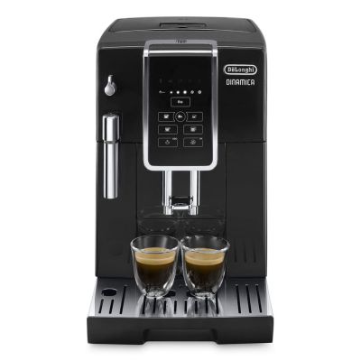 8. DeLonghi Dinamica ECAM 350.15.B (1450W; black) automatic espresso machine