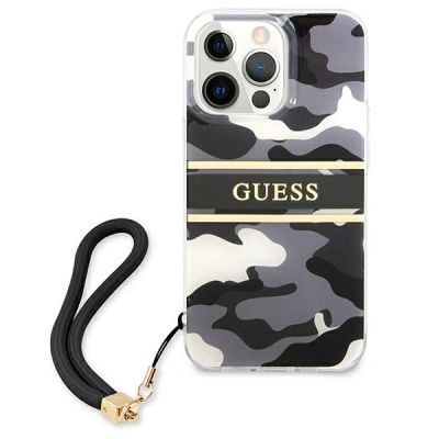 3. Guess GUHCP13LKCABBK iPhone 13 Pro / 13 6.1" black/black hardcase Camo Strap Collection