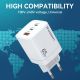 8. Wozinsky CGWCW 65W GaN Wall Charger USB-A / 2 x USB-C - White