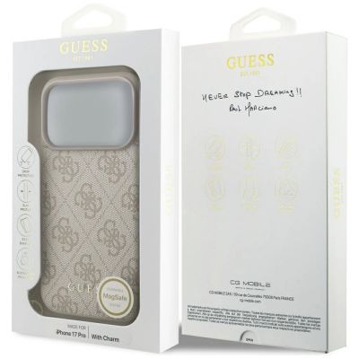 7. Guess 4G Charms Collection MagSafe Case for iPhone 17 Pro - Pink