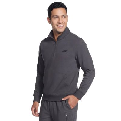 3. Skechers Weekend Easy 1/4 Zip LT269-BKCC Black L