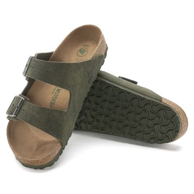 7. Birkenstock Arizona Vegan Microfaser Regular Women's-Men's Desert Dust Thyme Flip-Flops for Wide Feet (1024550)