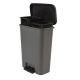 CURVER WASTE BIN WITH PEDAL 23+23L /DARK GREY/ BLACK