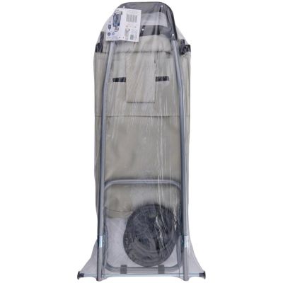 8. TROLLEY SHOPPING BAG ON WHEELS WITH FRAME 25L GRAY