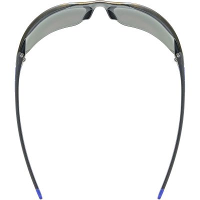 6. UVEX Equate cycling glasses, black/blue matt/mirror blue
