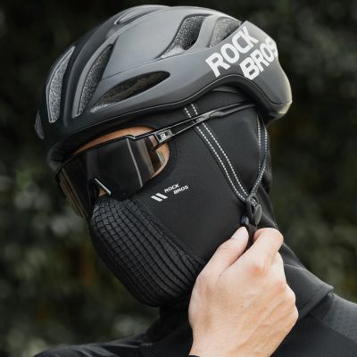 5. Rockbros LF25699 Fleece Bicycle Balaclava - Black