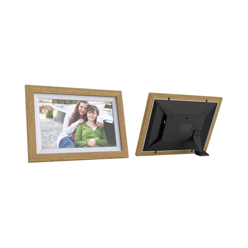 3. Wozinsky WRC-32 10.1" Digital Photo Frame with Frameo 32GB App - Light Brown