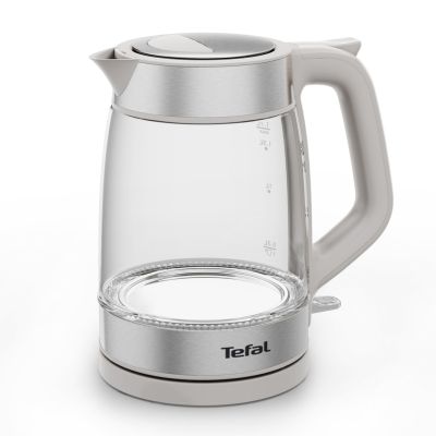 2. Tefal Glass Kettle KI605B30 Electric Kettle 1.7 L 2200 W Gray, Silver, Transparent