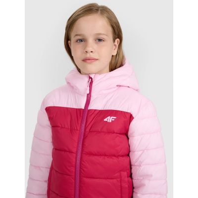 5. Girls' down jacket with synthetic filling 4F 4FJRAW25TDJAF0771-54S