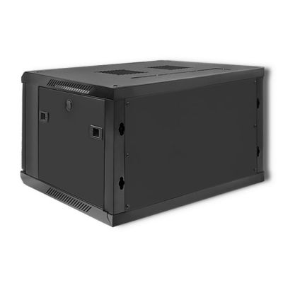 5. QOLTEC RACK 19" 6U 600X370X600 black wall-mounted cabinet