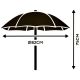 8. Transparent Umbrella 98 cm, Semi-Automatic RAINBONW