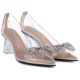 3. Transparent pumps with a bow on a decorative heel Vinceza 62275