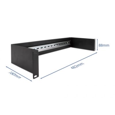 3. DeLOCK Panel for 19” DIN rail 2U, black